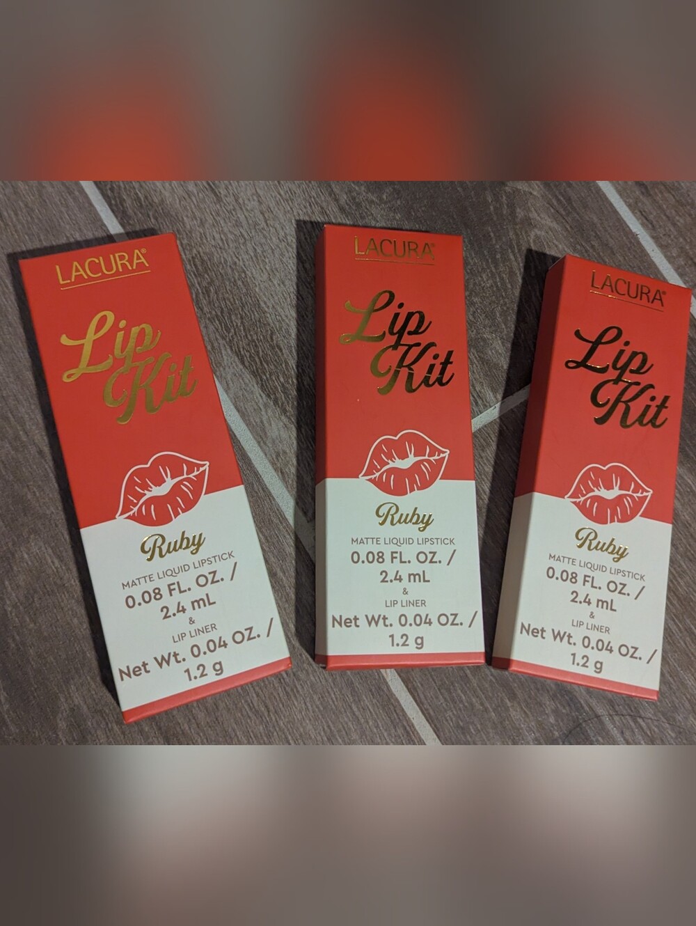 Ruby Lip Kit — Matte Liquid Lipstick & Liner in Ruby Red X3